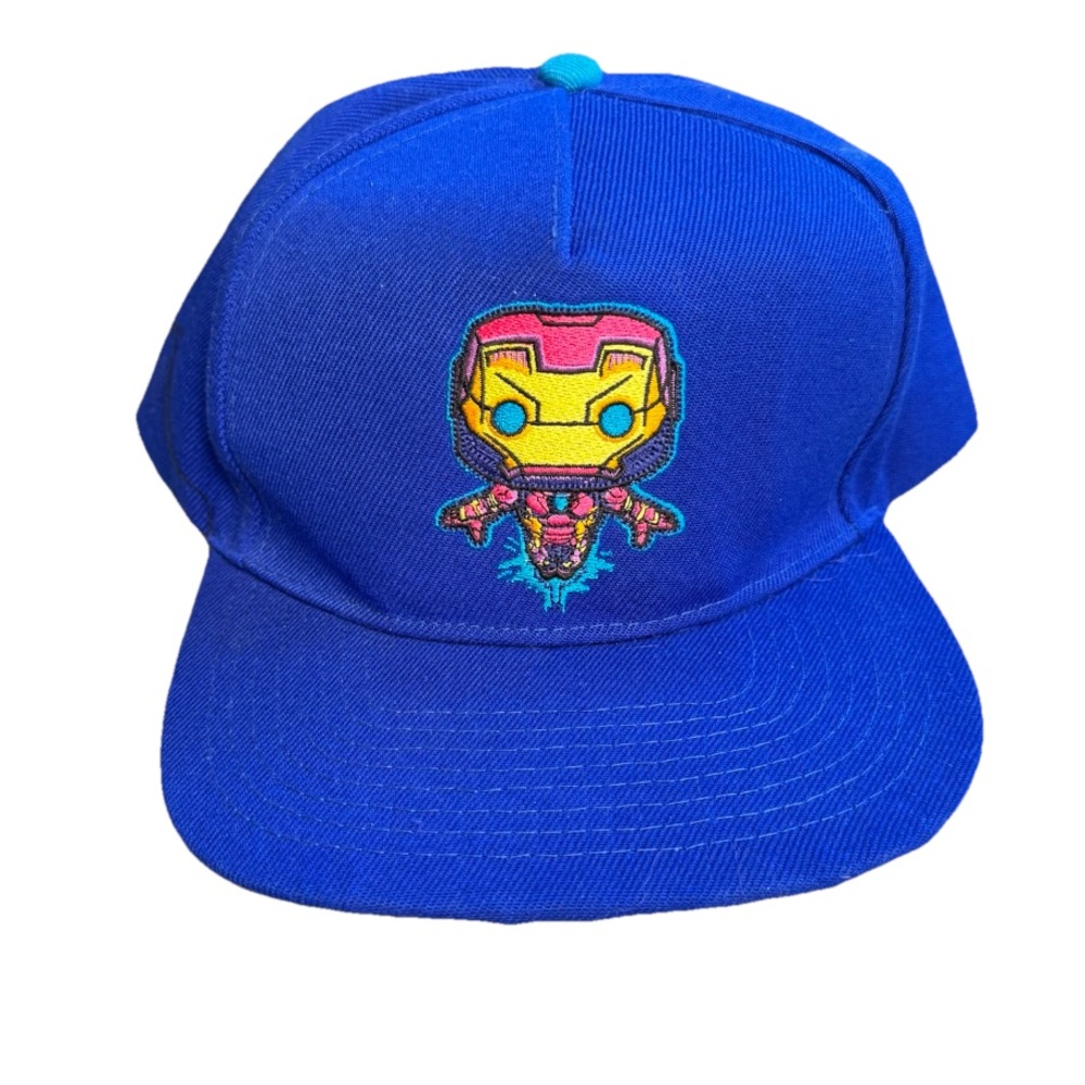 Funko Pop! Marvel Snapback Hat Iron Man Embroidered Blue One Size